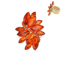 RHINESTONE CLUSTER STRETCH RING